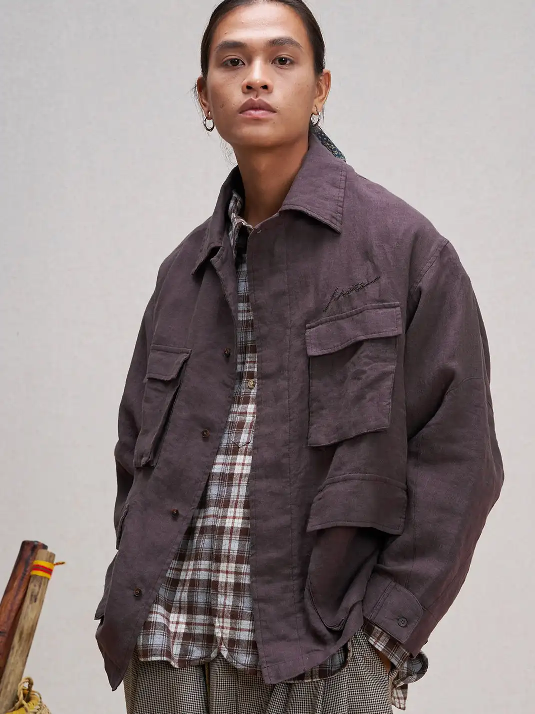 UNLIMITED MOTE | Multi-Pocket Linen Shirt