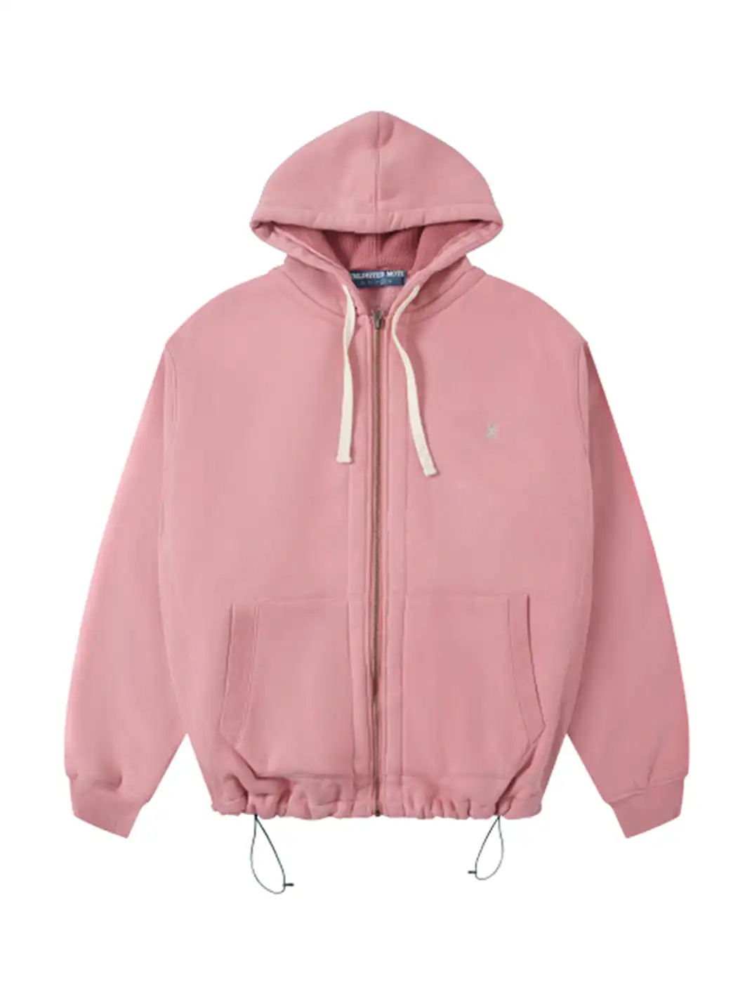 UNLIMITED MOTE | Embroidered Waffle Lining Drawstring Hood Jacket