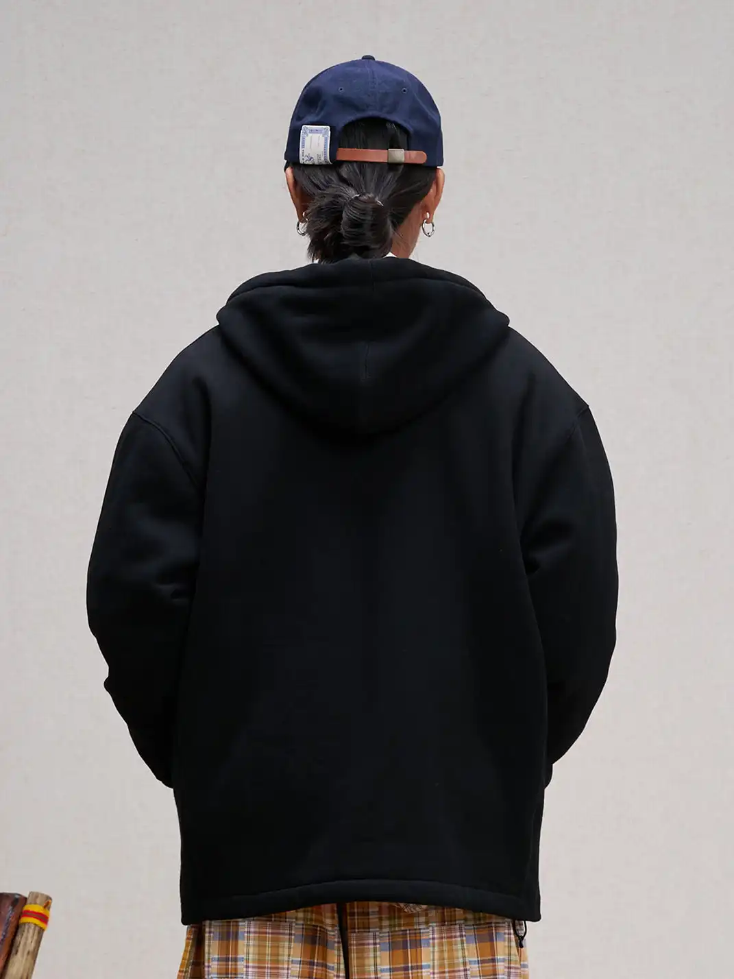 UNLIMITED MOTE | Embroidered Waffle Lining Drawstring Hood Jacket