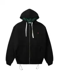 UNLIMITED MOTE | Embroidered Waffle Lining Drawstring Hood Jacket