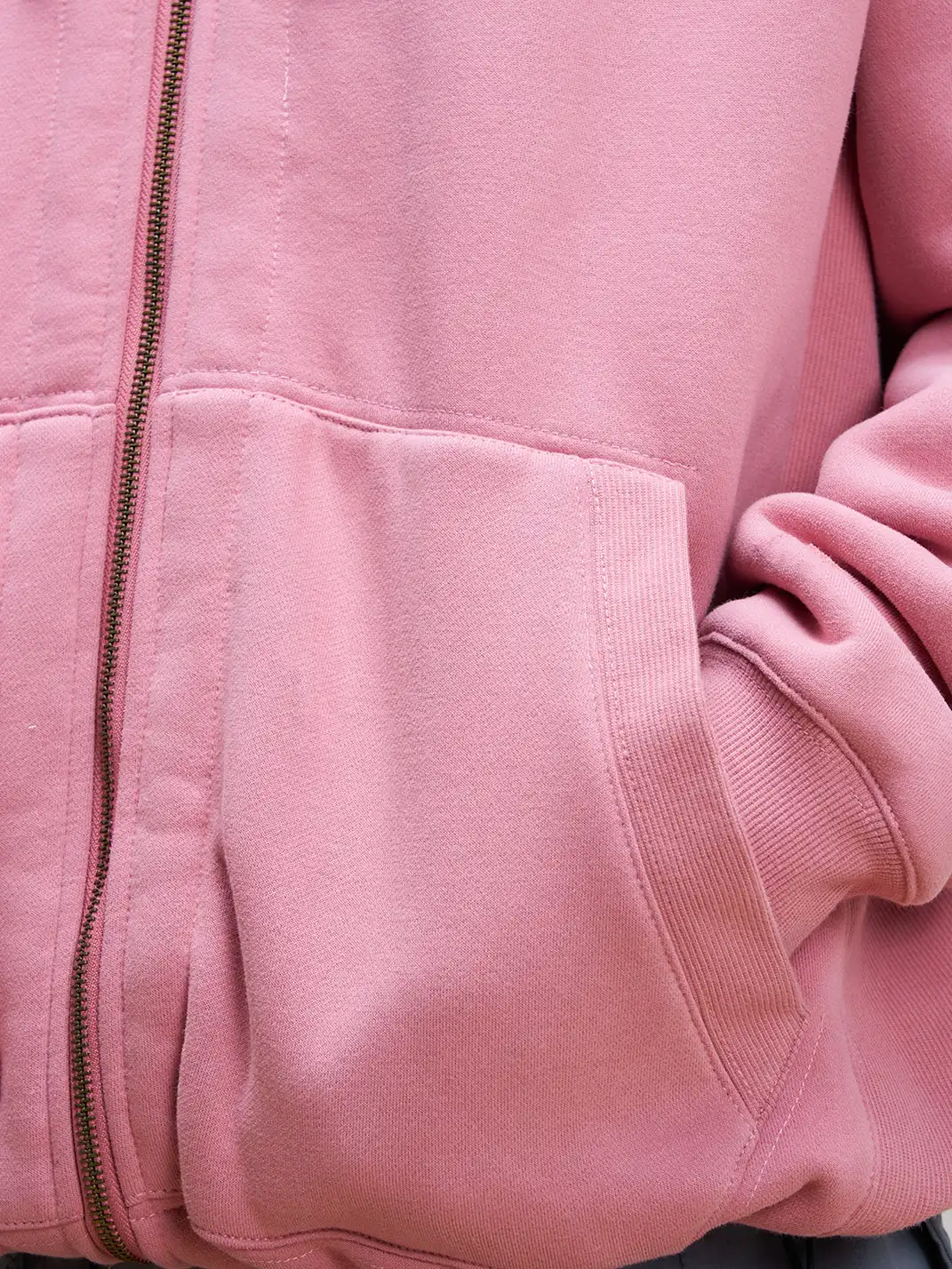 UNLIMITED MOTE | Embroidered Waffle Lining Drawstring Hood Jacket