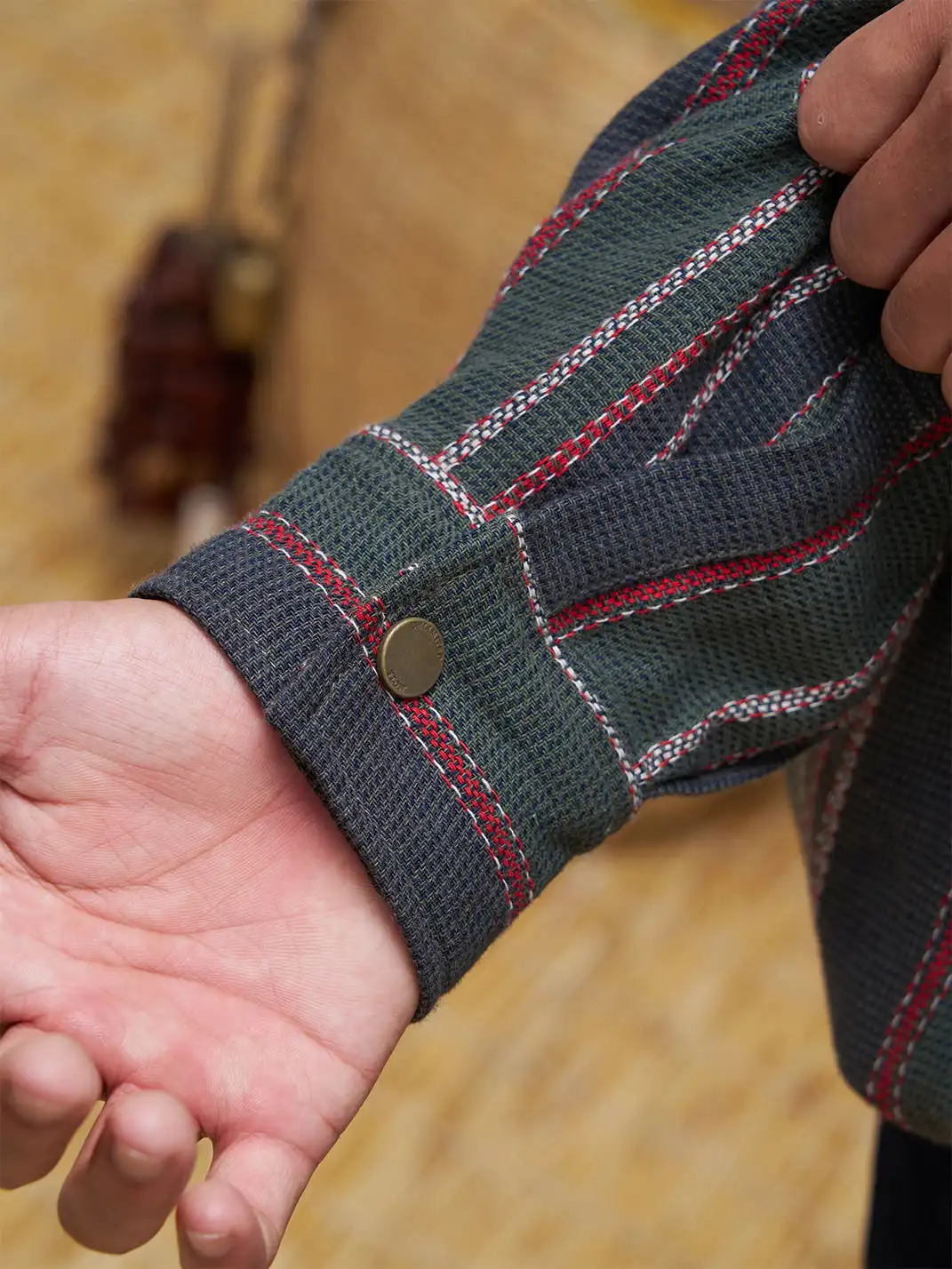 UNLIMITED MOTE | Striped Drawstring Jacket