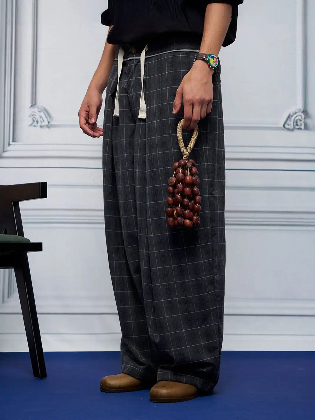 UNLIMITED MOTE | Pleated Drawstring Wide-Leg Pants