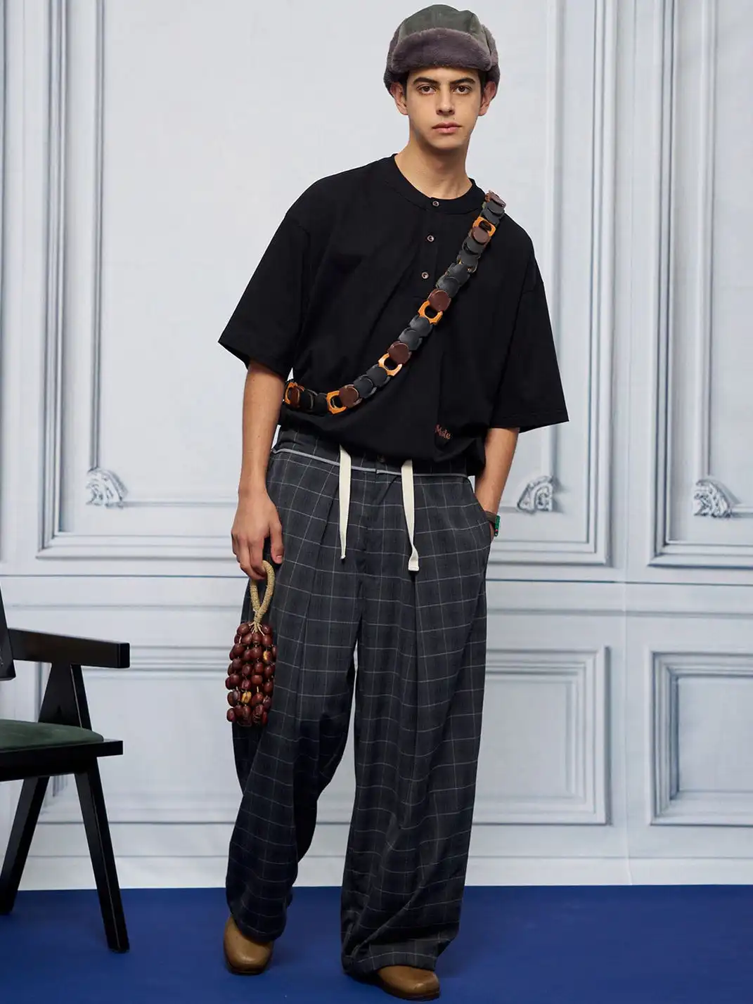 UNLIMITED MOTE | Pleated Drawstring Wide-Leg Pants