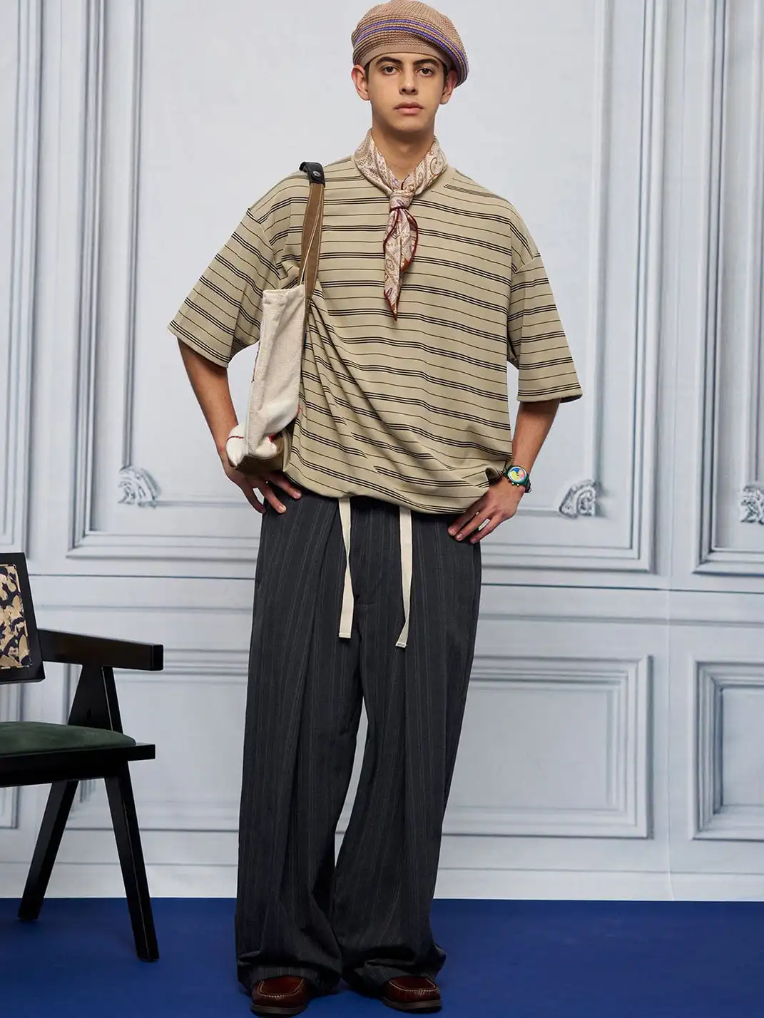 UNLIMITED MOTE | Pleated Drawstring Wide-Leg Pants