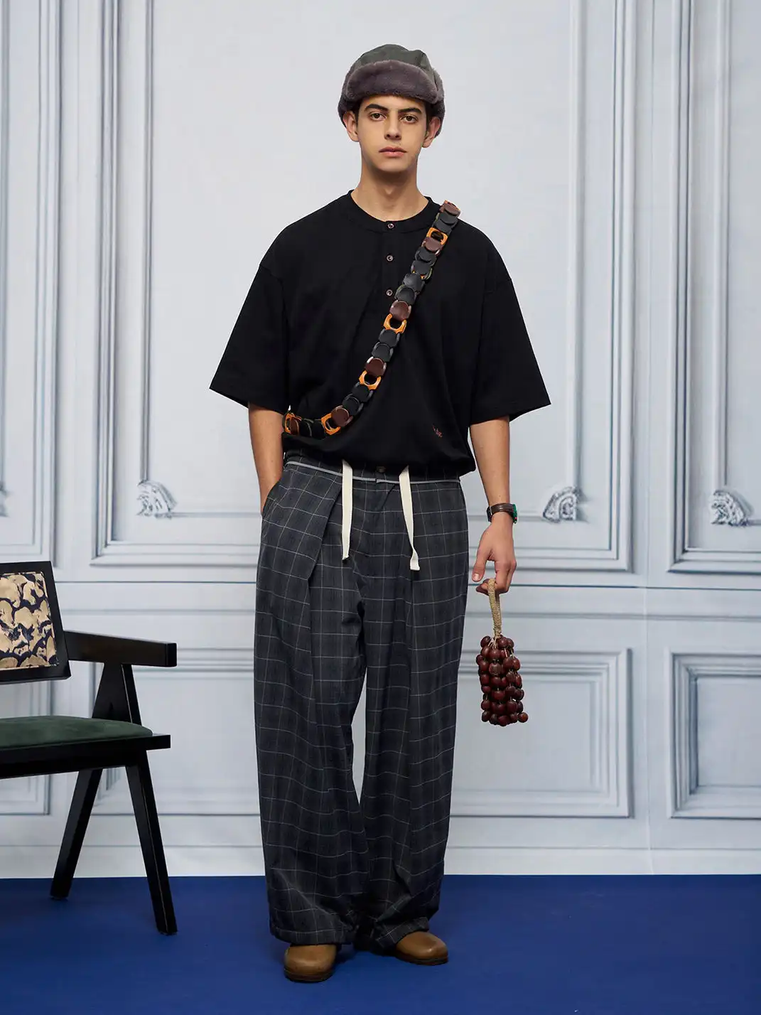 UNLIMITED MOTE | Pleated Drawstring Wide-Leg Pants