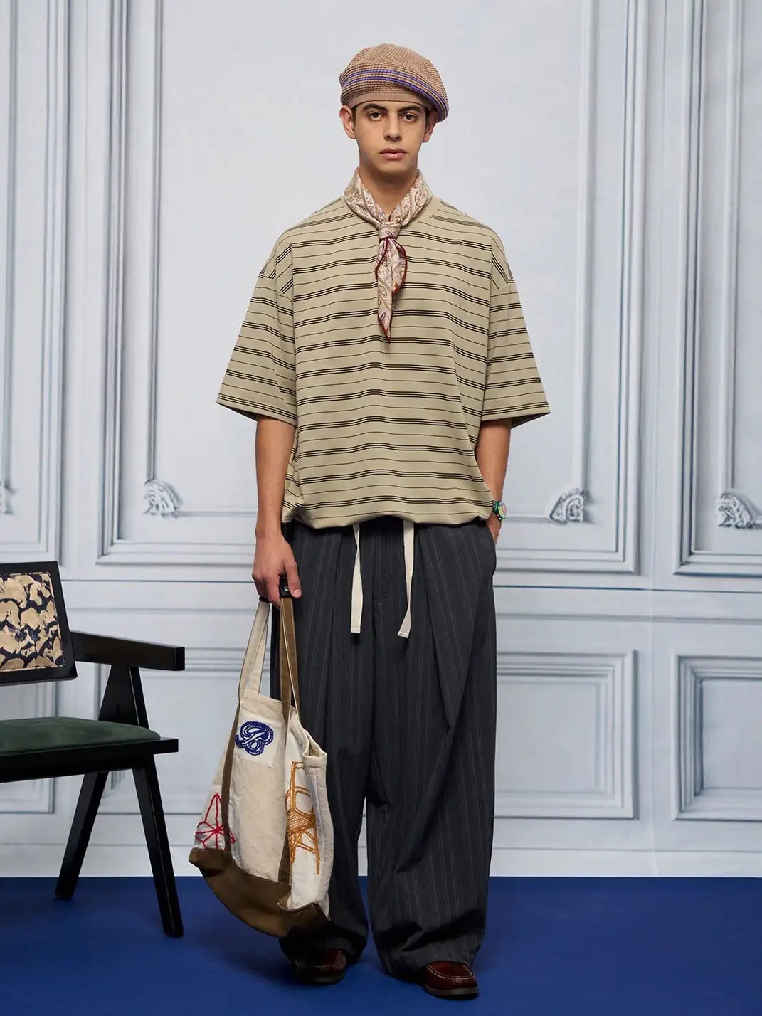 UNLIMITED MOTE | Pleated Drawstring Wide-Leg Pants