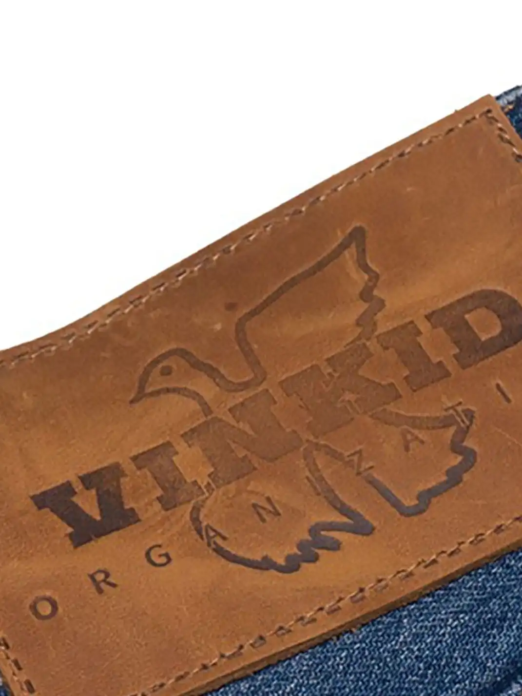 VINKID | Dove Embroidered Distressed Stacked Jeans