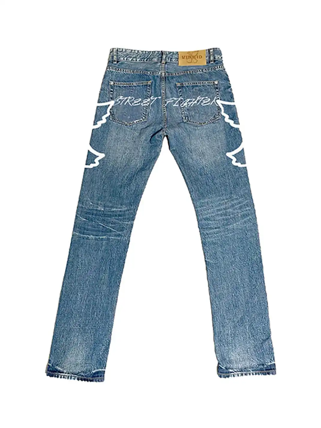 VINKID | Dove Embroidered Distressed Stacked Jeans