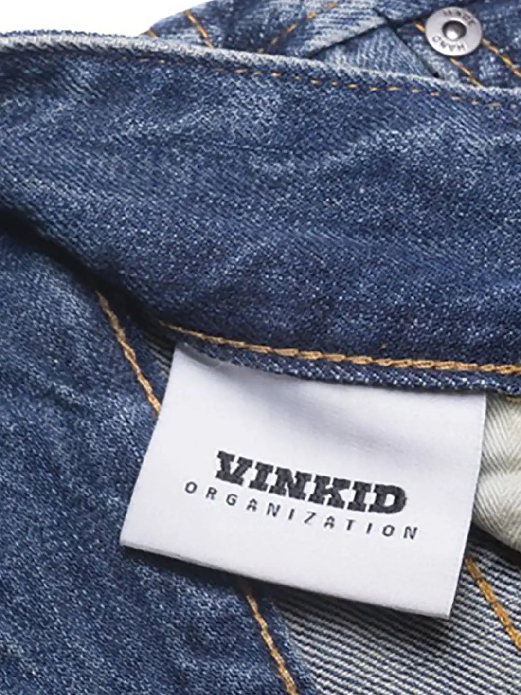 VINKID | Dove Embroidered Distressed Stacked Jeans
