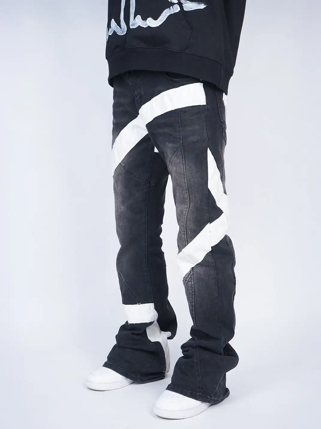 VINKID | Infinite Cross Panel Embroidered Jeans