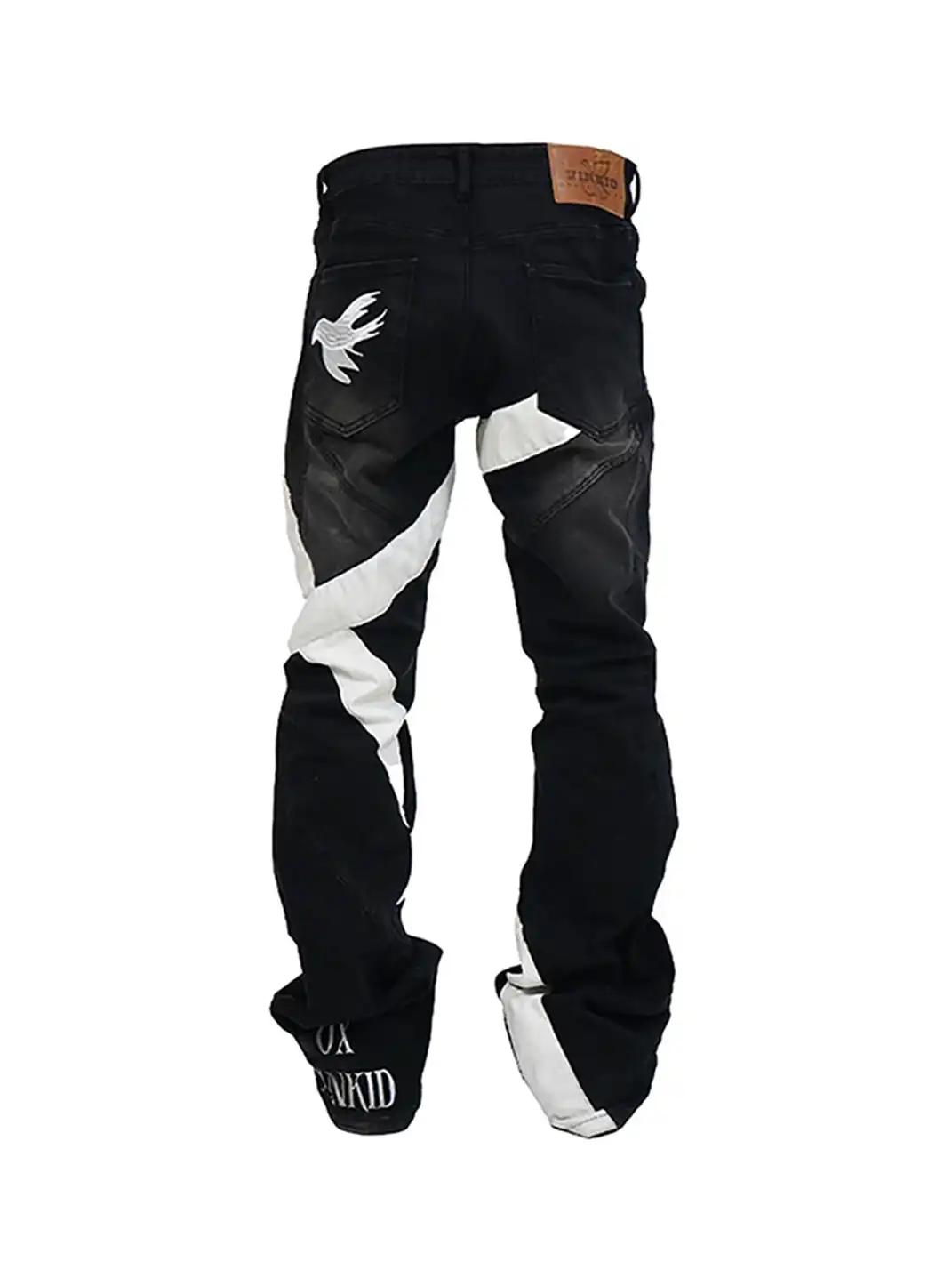 VINKID | Infinite Cross Panel Embroidered Jeans