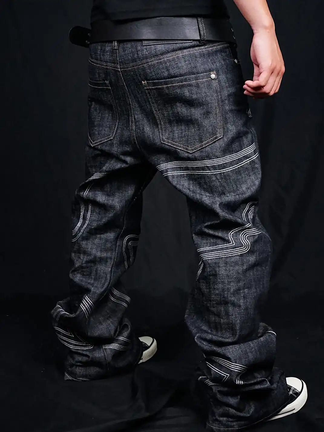 VINKID | Embroidered Dove Stitched Selvedge Jeans