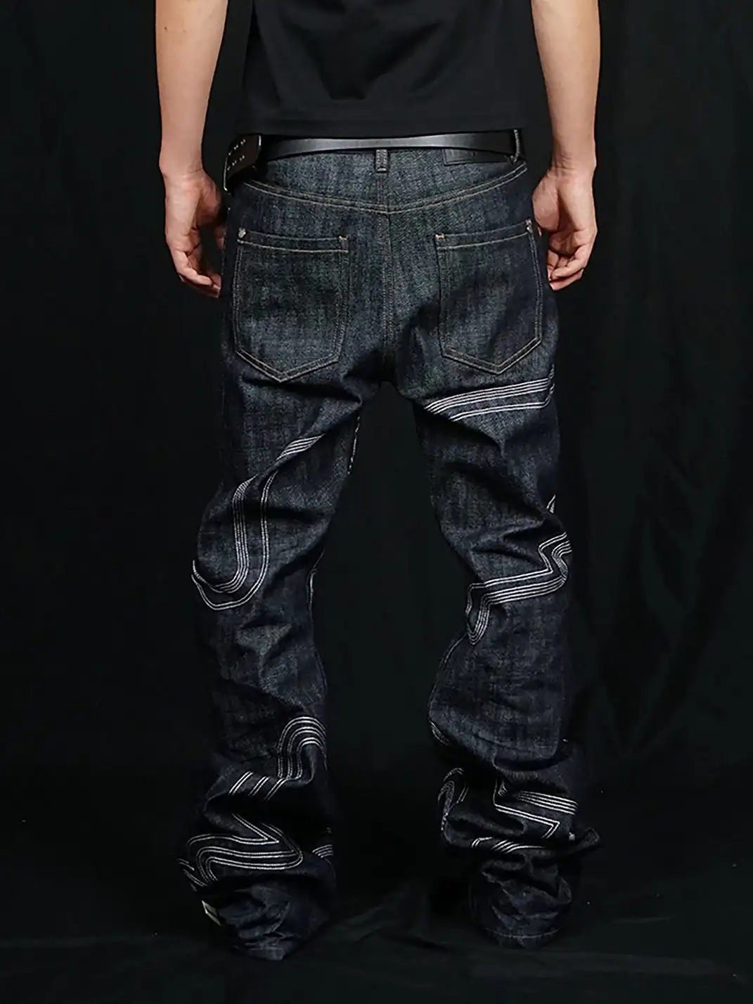 VINKID | Embroidered Dove Stitched Selvedge Jeans