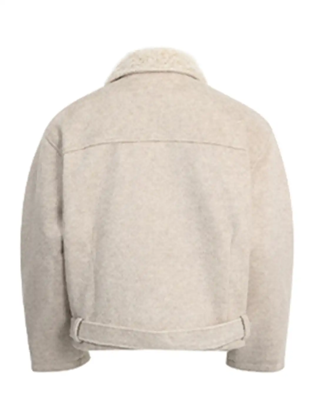 BIGGOLD | Shearling-Lined Belted Suede Jacket
