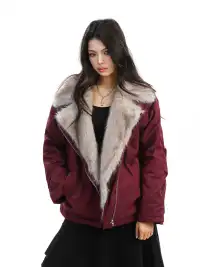 BIGGOLD | Faux Fur Lapel Padded Jacket
