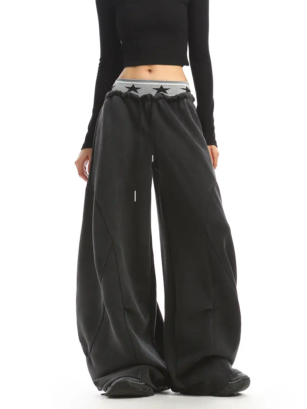 BIGGOLD | Star Waistband Baggy Sweatpants