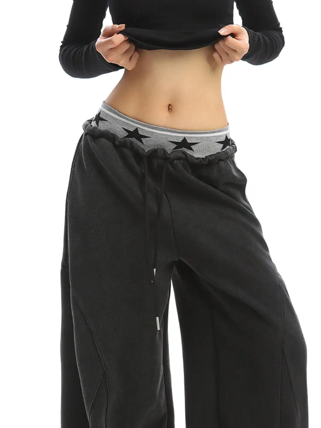 BIGGOLD | Star Waistband Baggy Sweatpants