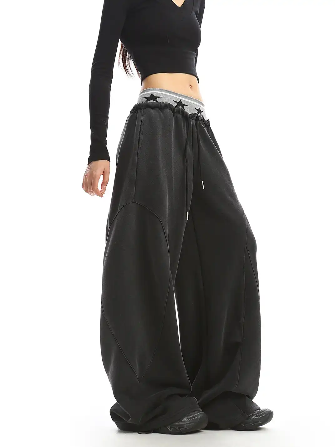 BIGGOLD | Star Waistband Baggy Sweatpants