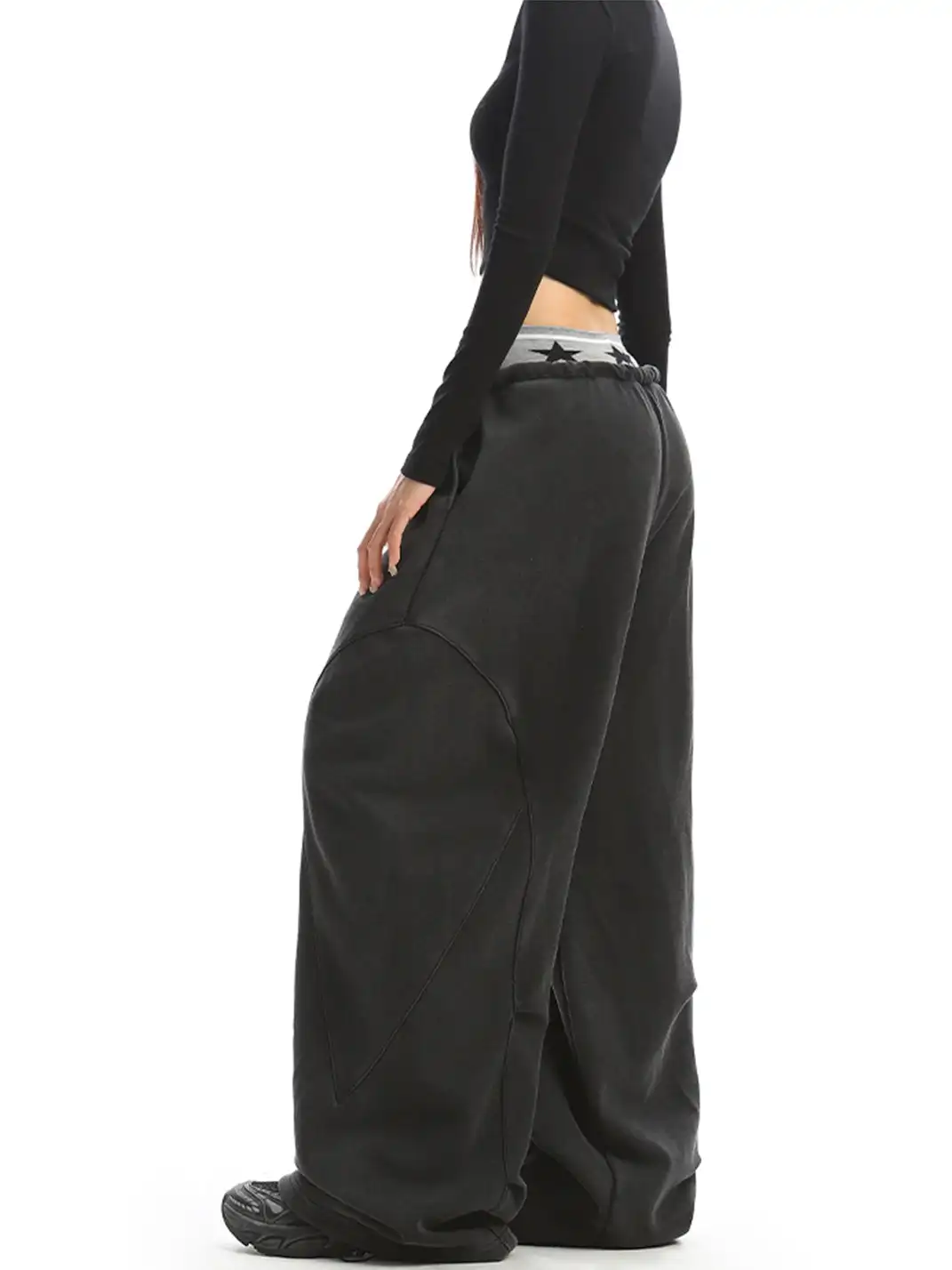 BIGGOLD | Star Waistband Baggy Sweatpants