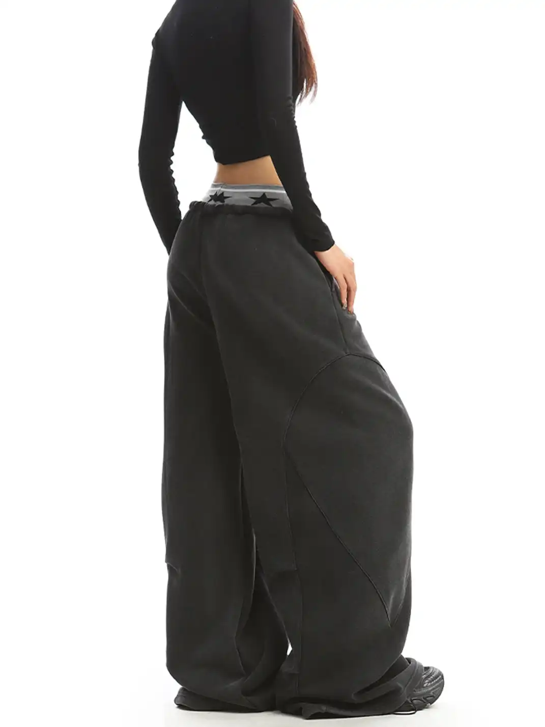 BIGGOLD | Star Waistband Baggy Sweatpants