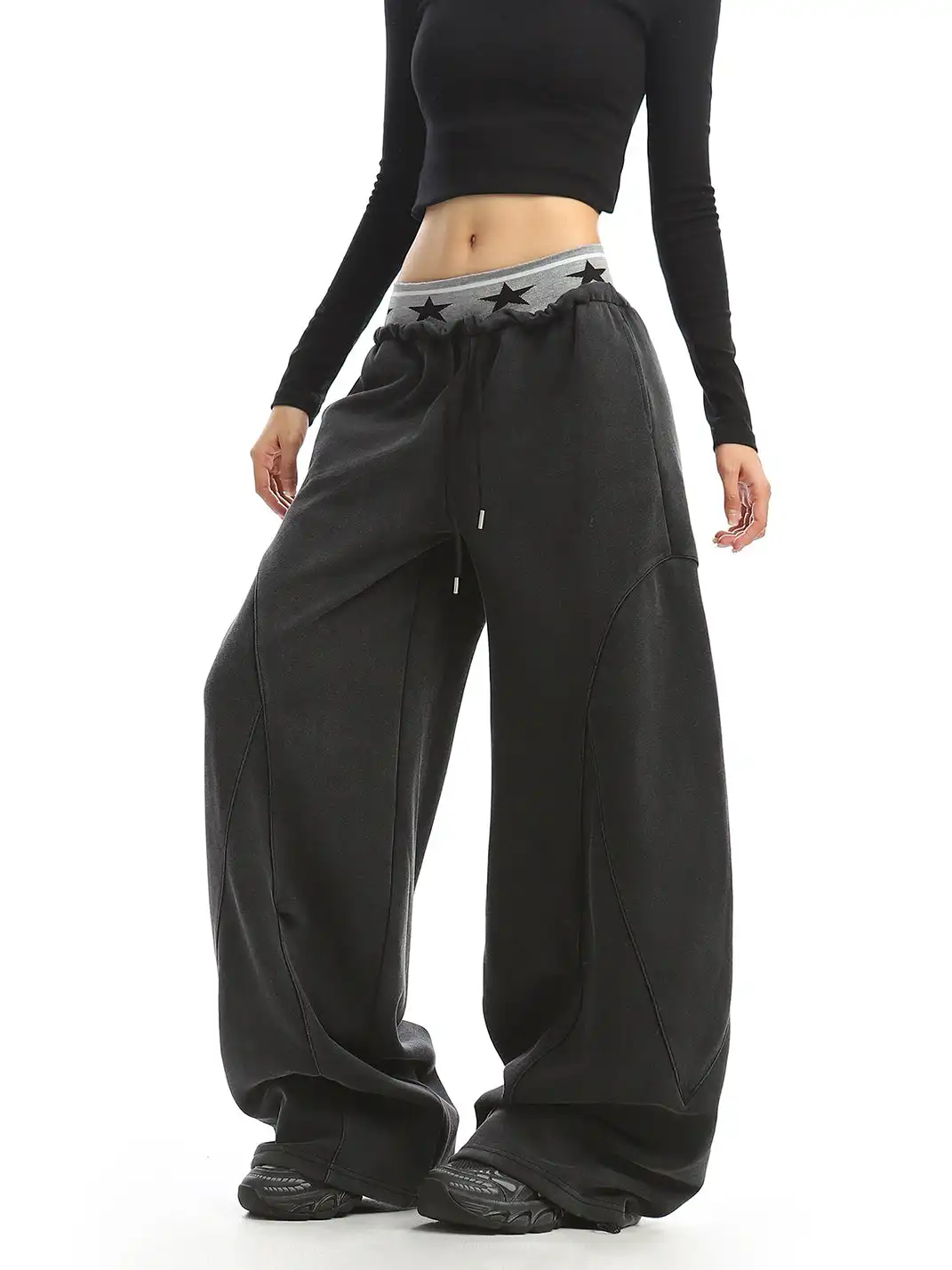 BIGGOLD | Star Waistband Baggy Sweatpants