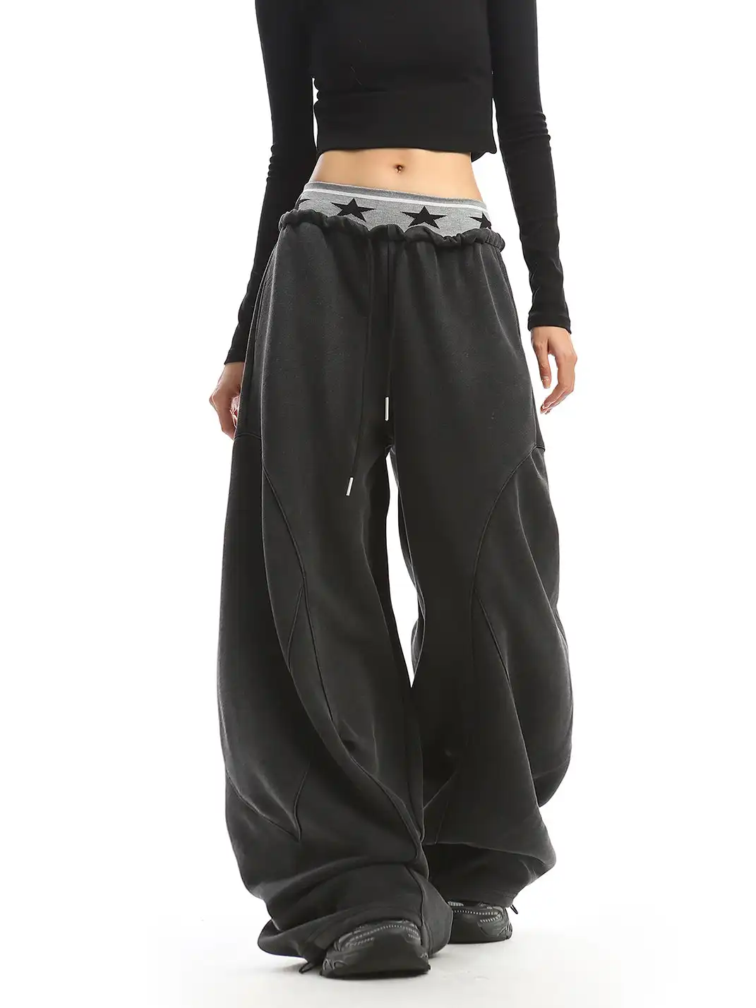 BIGGOLD | Star Waistband Baggy Sweatpants