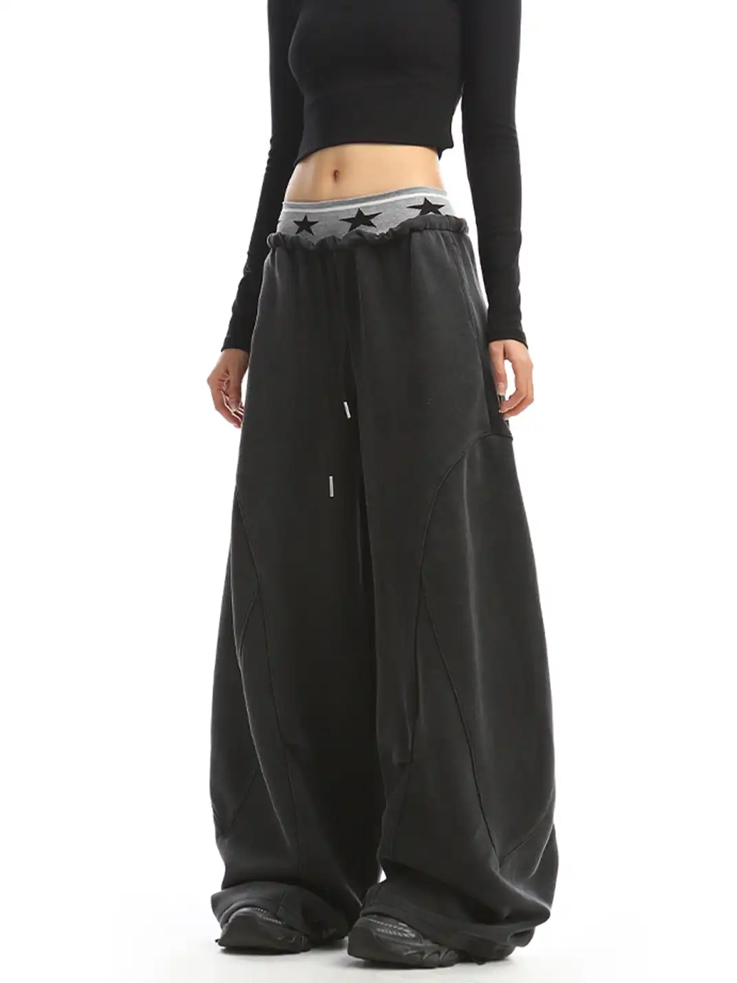 BIGGOLD | Star Waistband Baggy Sweatpants