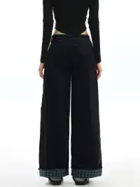 BIGGOLD | Corduroy Wide-Leg Cuffed Pants