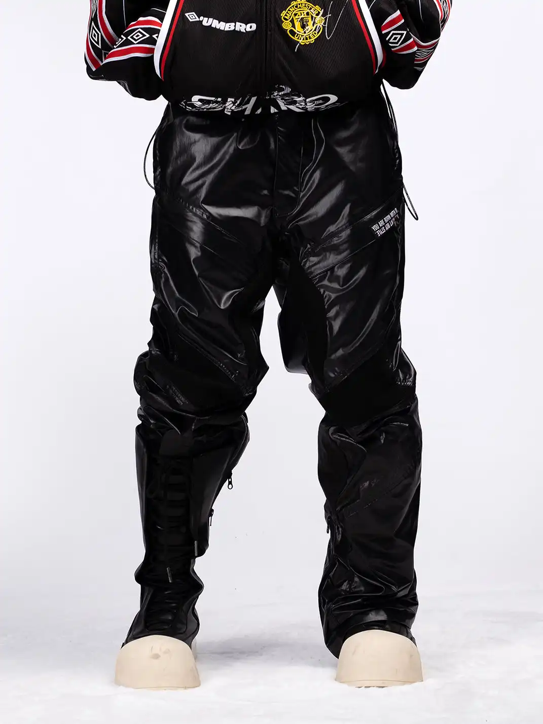 FVVO | Glossy Multi-Angle Patchwork Pants