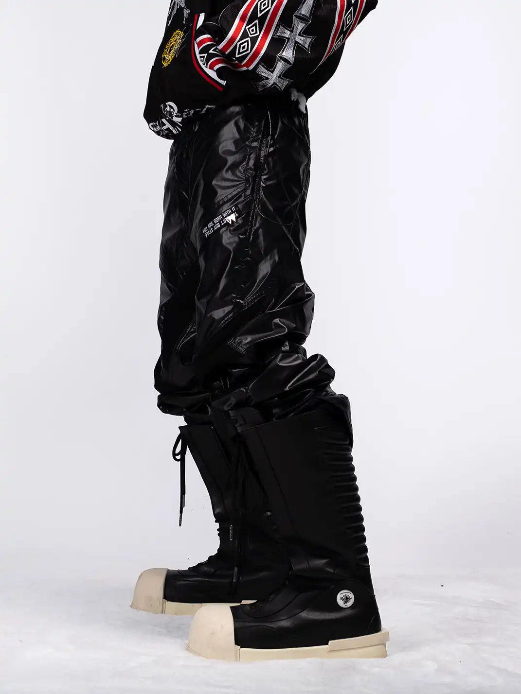 FVVO | Glossy Multi-Angle Patchwork Pants