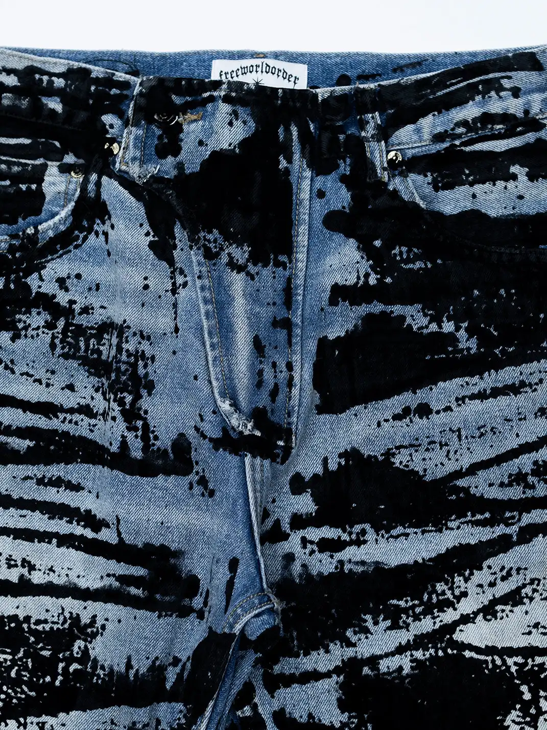 FVVO | Flocked Slant Fly Jeans