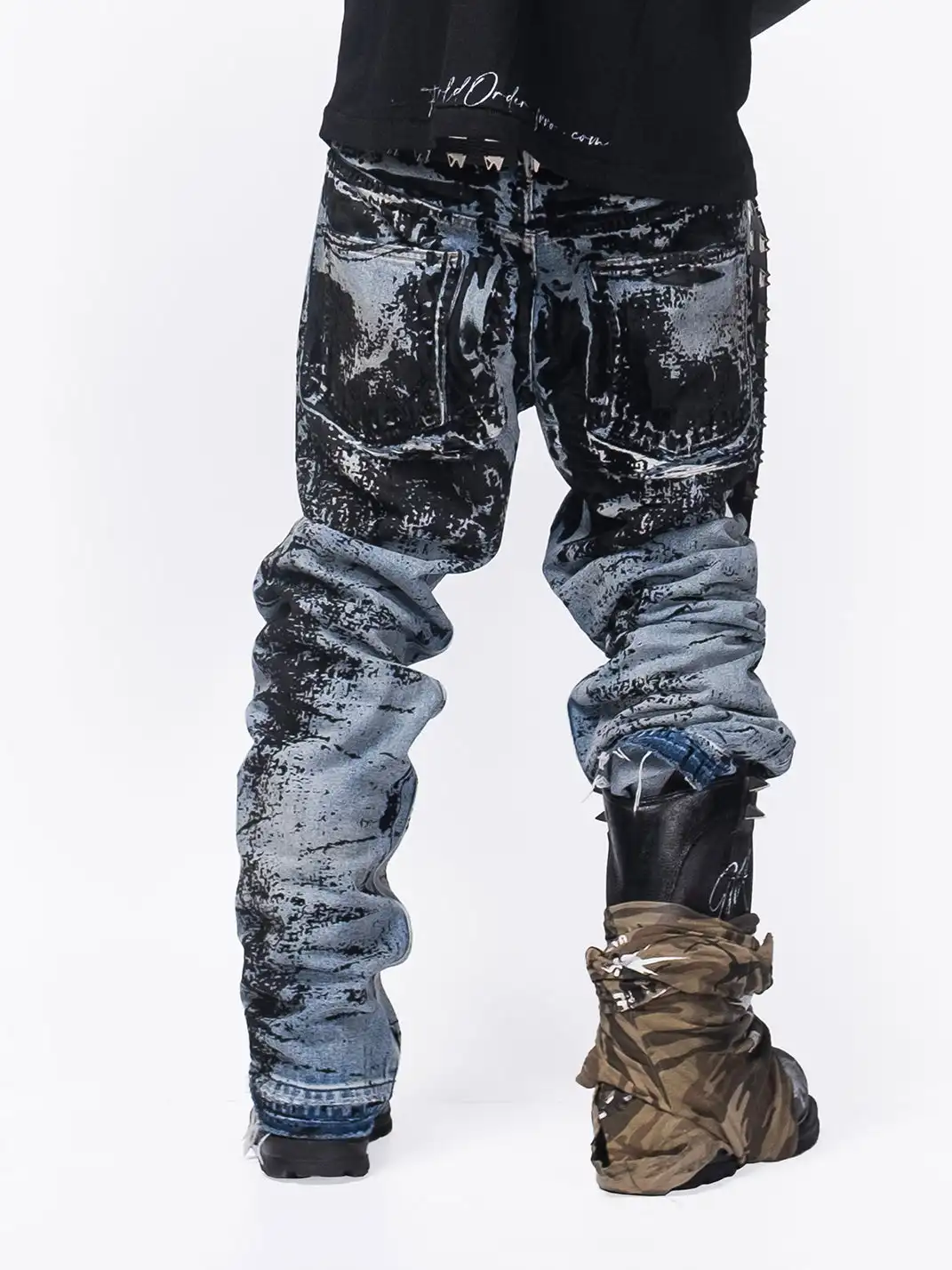 FVVO | Flocked Slant Fly Jeans