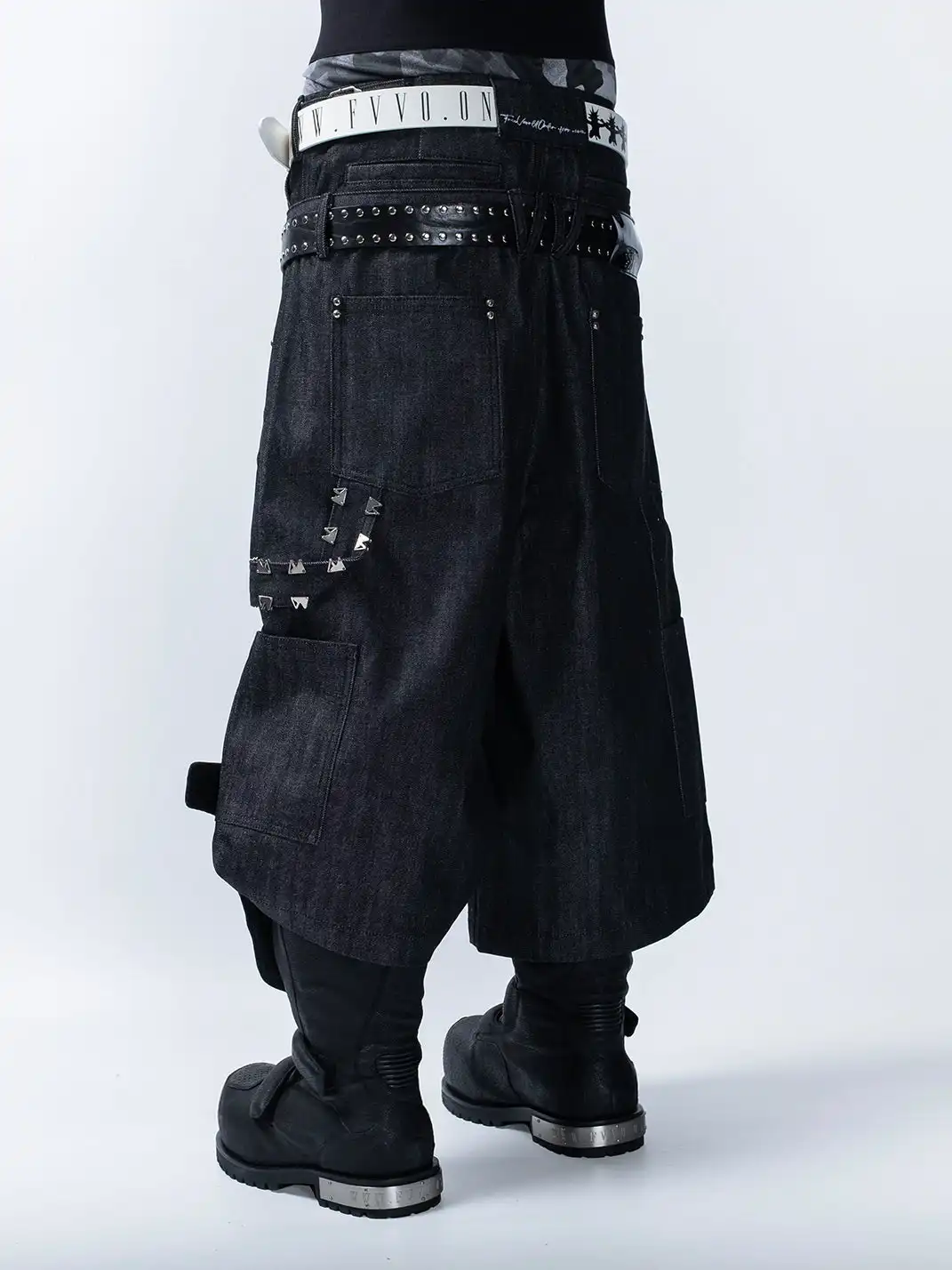 FVVO | Skull Kid Print Punk Leather Belt