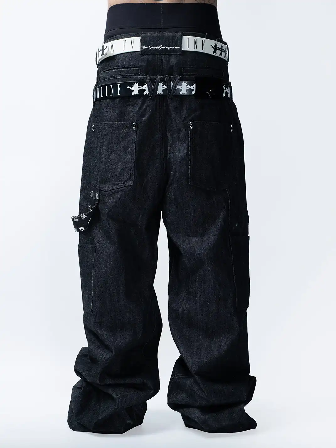 FVVO | Skull Kid Print Punk Leather Belt