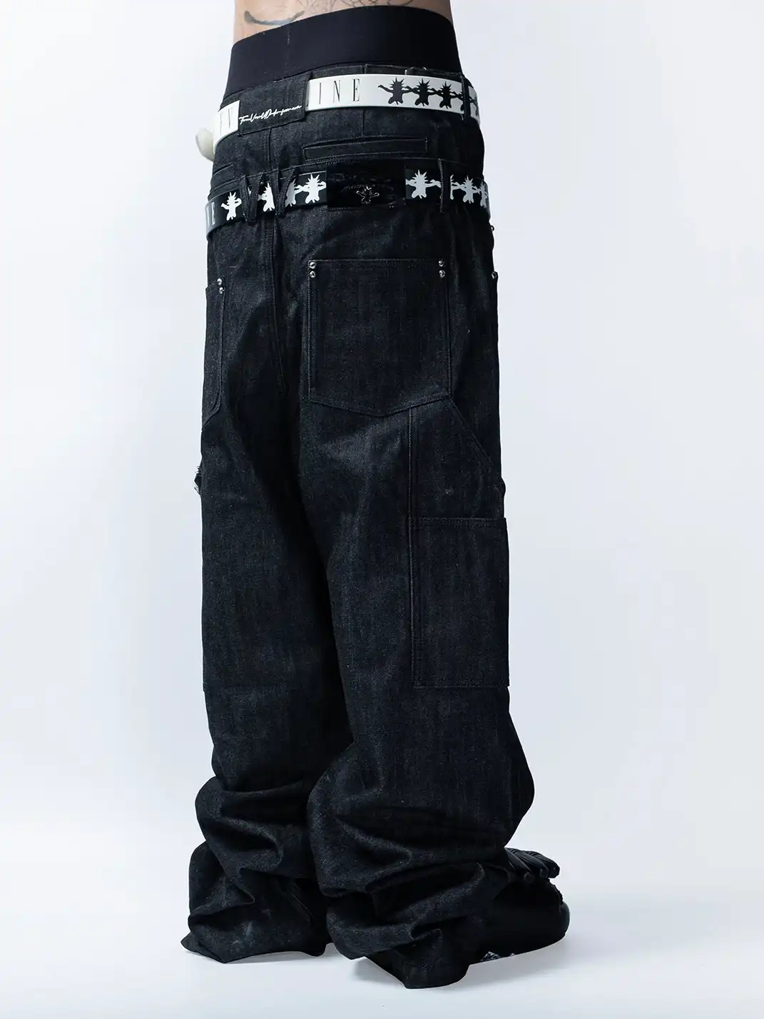 FVVO | Skull Kid Print Punk Leather Belt