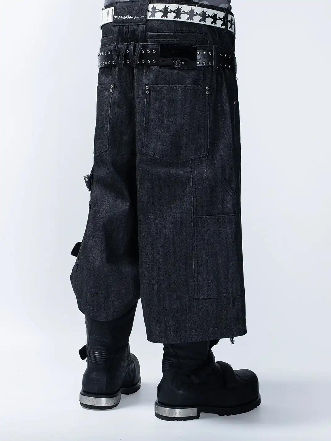 FVVO | Skull Kid Print Punk Leather Belt