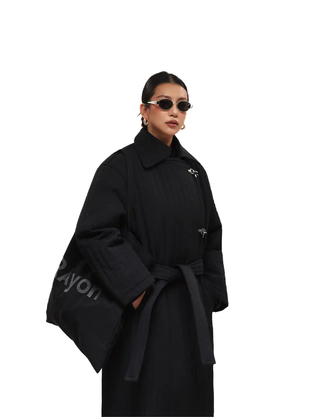 6CRAYON | Quilted Knee-Length Lobster-Clasp Structured Overcoat