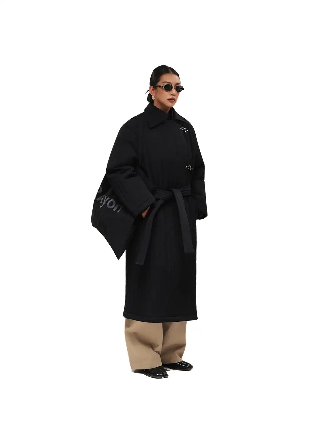 6CRAYON | Quilted Knee-Length Lobster-Clasp Structured Overcoat