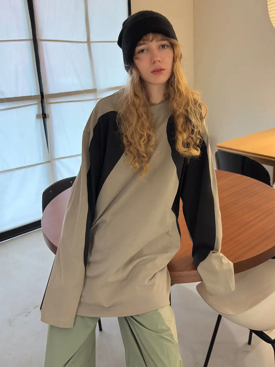 MIICHOUS | Distressed Crewneck Long Sleeve Sweatshirt