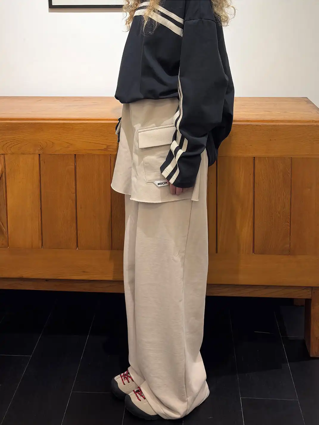 MIICHOUS | Layered Faux Skirt Cotton Sweatpants