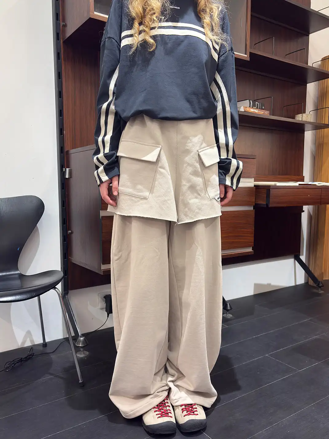 MIICHOUS | Layered Faux Skirt Cotton Sweatpants
