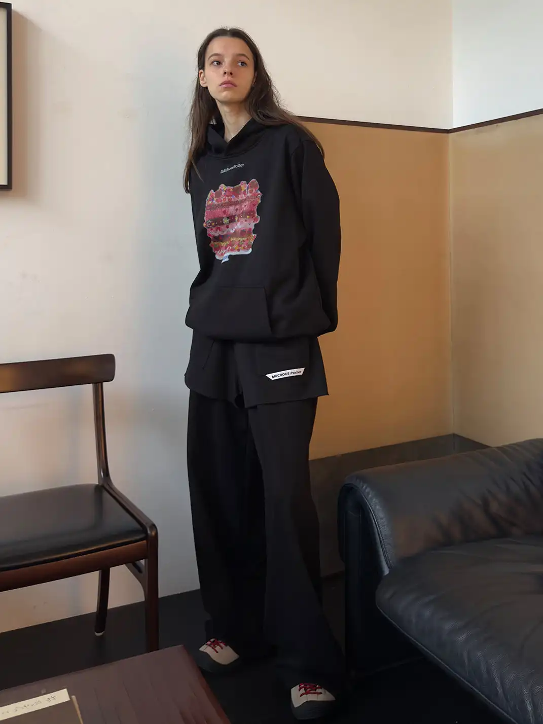 MIICHOUS | Layered Faux Skirt Cotton Sweatpants