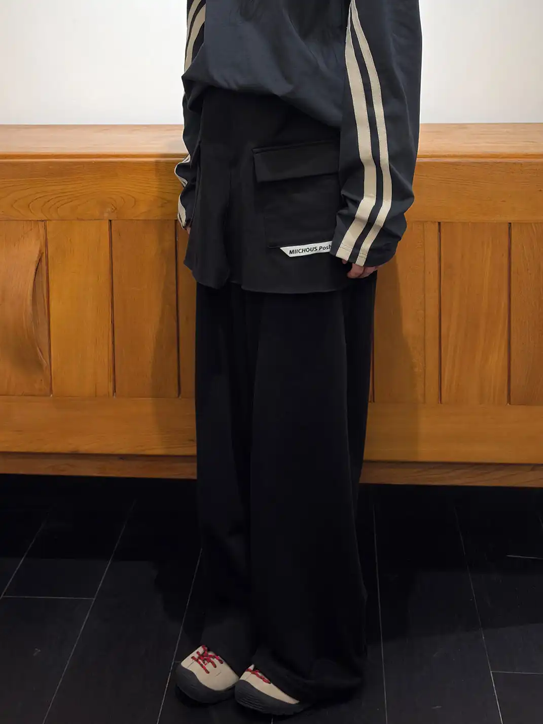 MIICHOUS | Layered Faux Skirt Cotton Sweatpants