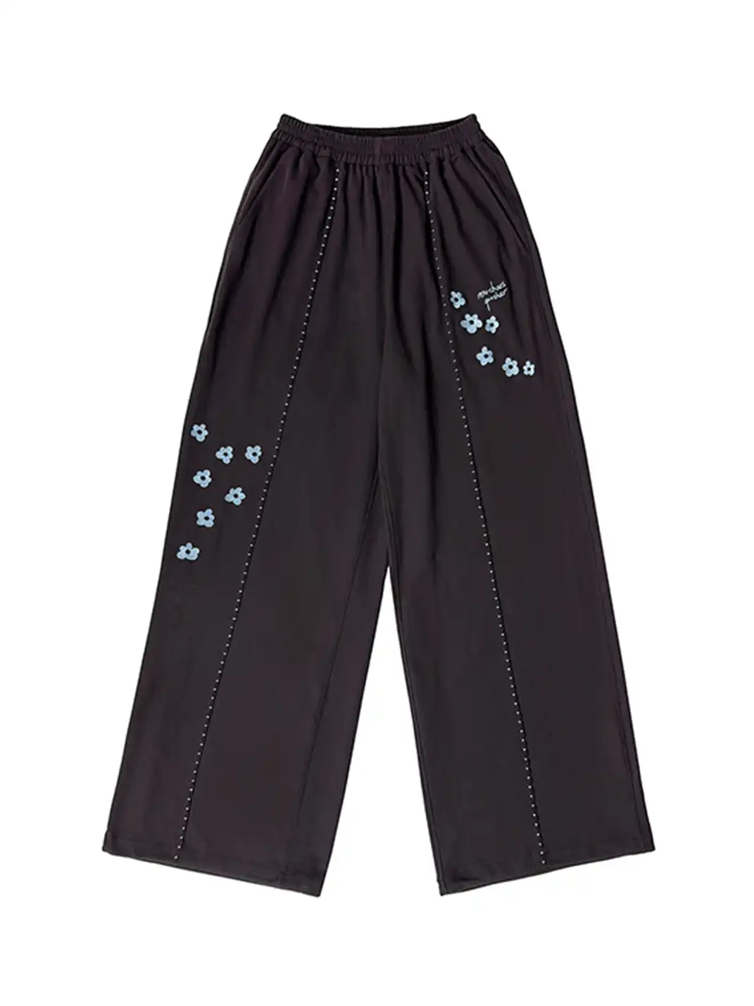 MIICHOUS | Floral Embroidered Waffle Lounge Pants