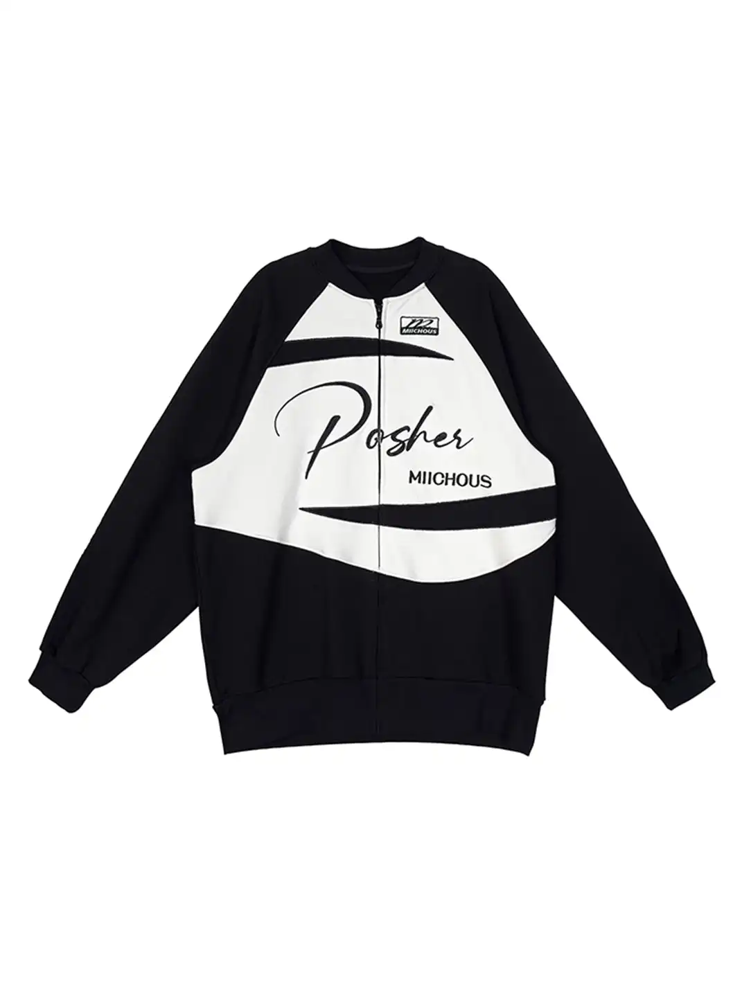 MIICHOUS | Applique Embroidery Varsity Sweatshirt Jacket