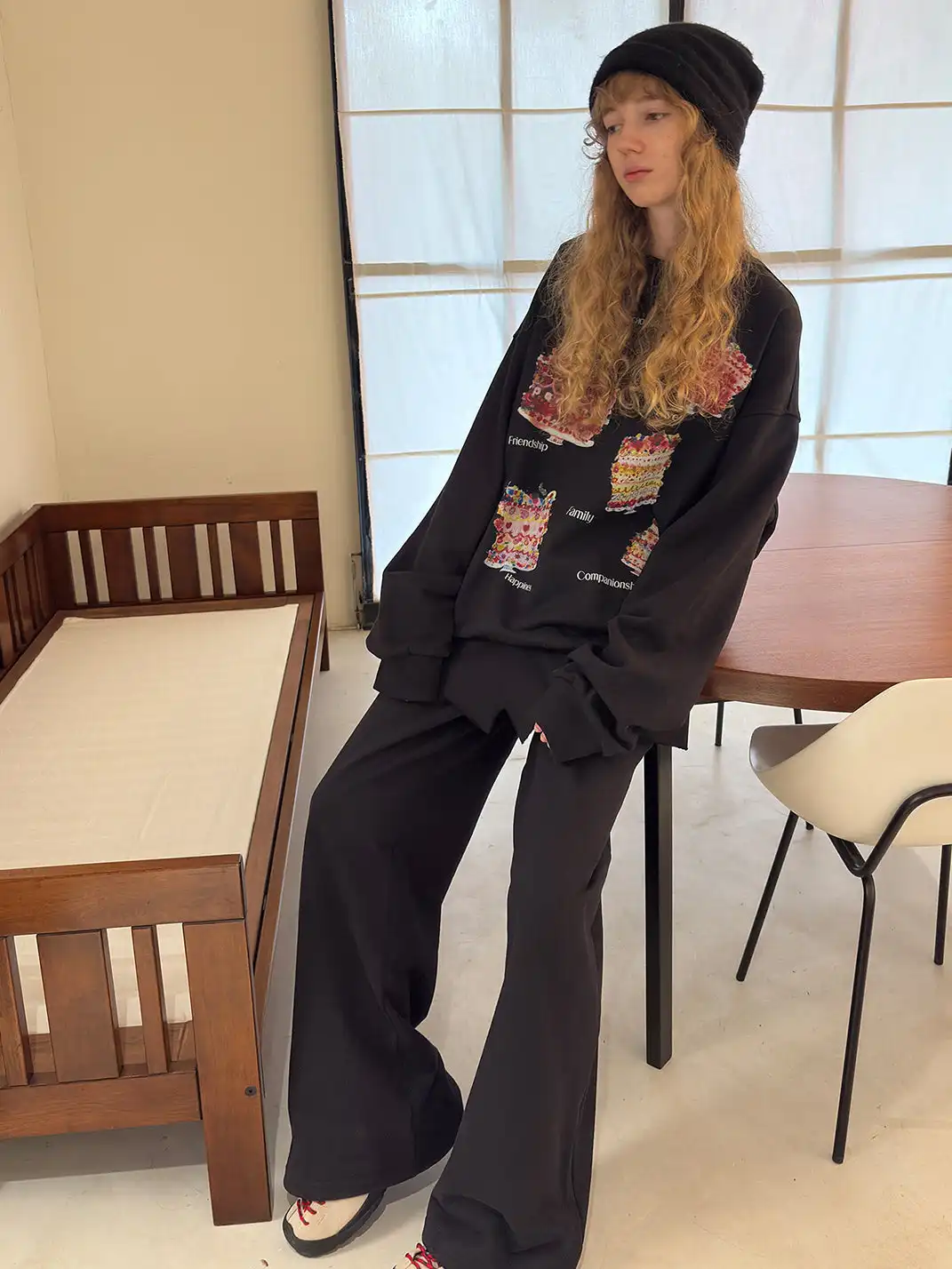 MIICHOUS | Cake Print Heavyweight Cotton Sweatshirt