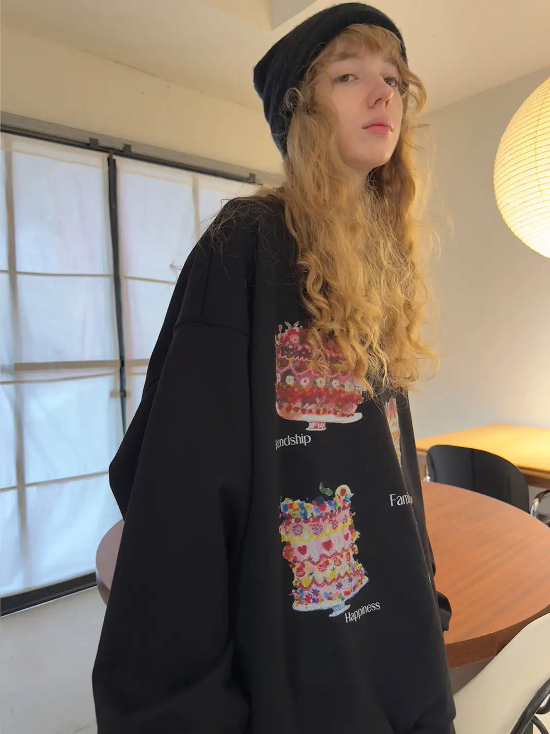 MIICHOUS | Cake Print Heavyweight Cotton Sweatshirt