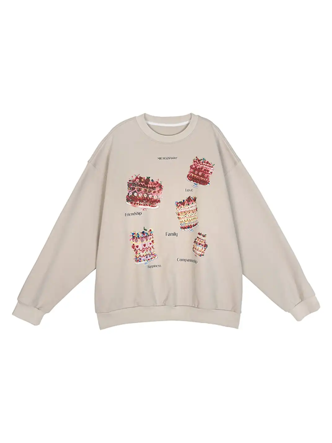 MIICHOUS | Cake Print Heavyweight Cotton Sweatshirt