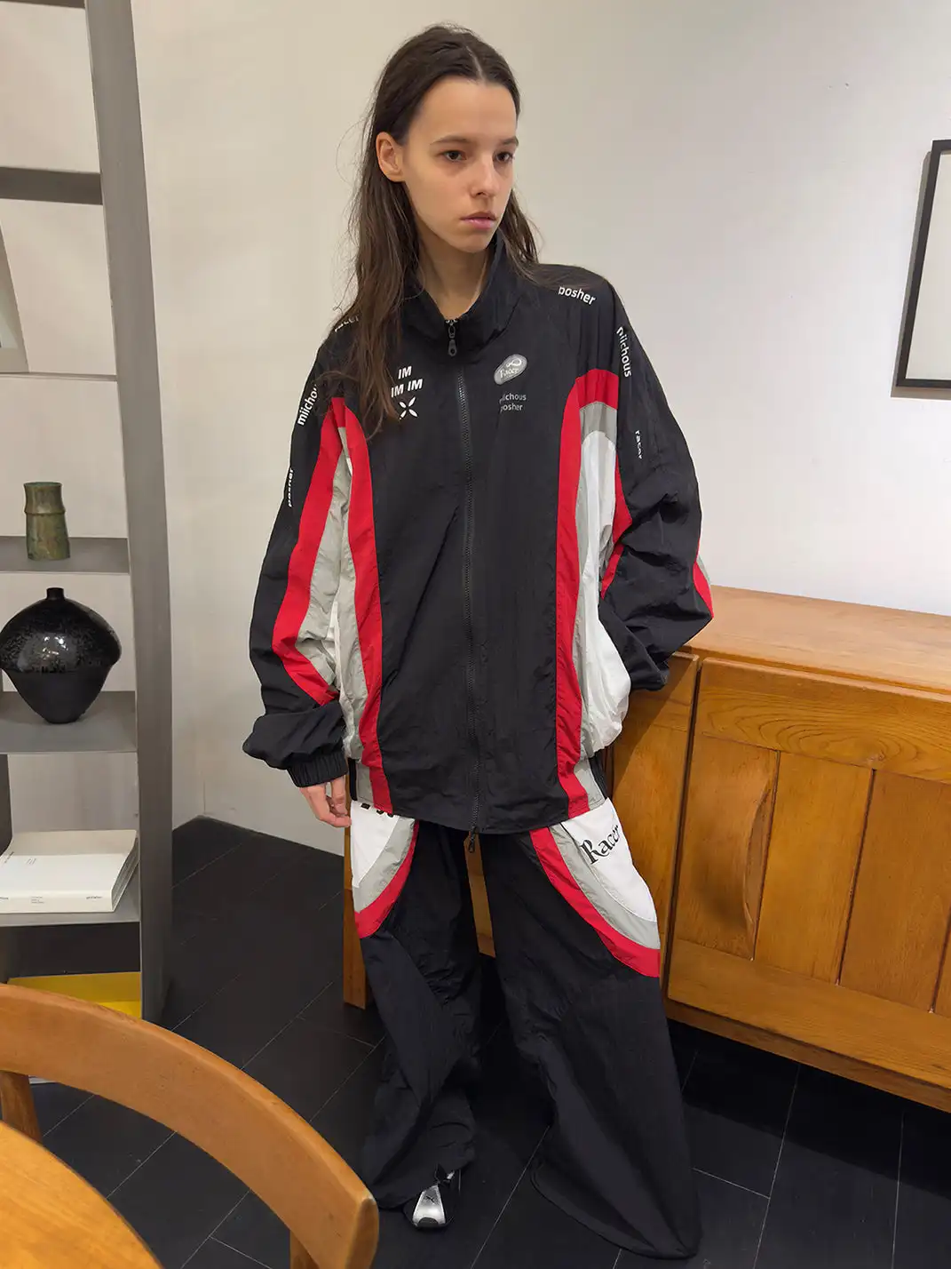 MIICHOUS | Racing Panel Padded Jacket Set